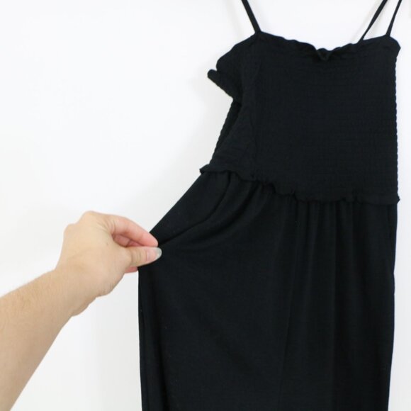 La Vie En Rose Black Spaghetti Strap Jumpsuit - Picture 7 of 7